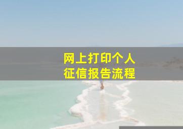 网上打印个人征信报告流程