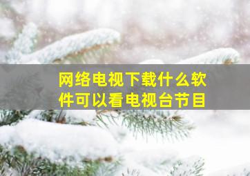 网络电视下载什么软件可以看电视台节目