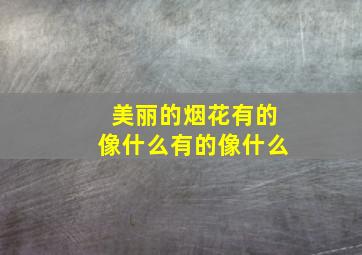 美丽的烟花有的像什么有的像什么