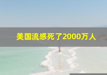 美国流感死了2000万人