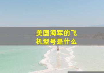 美国海军的飞机型号是什么