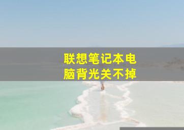 联想笔记本电脑背光关不掉