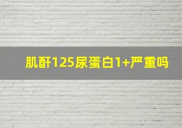 肌酐125尿蛋白1+严重吗