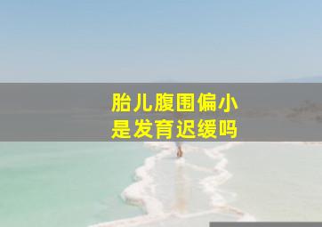 胎儿腹围偏小是发育迟缓吗