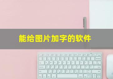 能给图片加字的软件