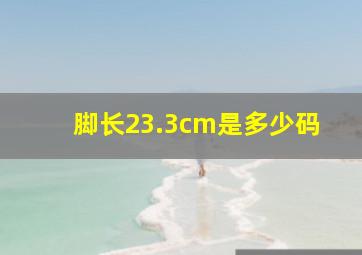 脚长23.3cm是多少码