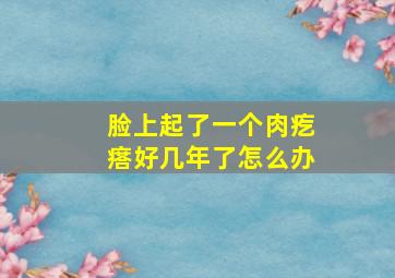 脸上起了一个肉疙瘩好几年了怎么办