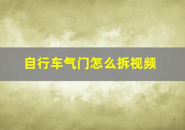 自行车气门怎么拆视频