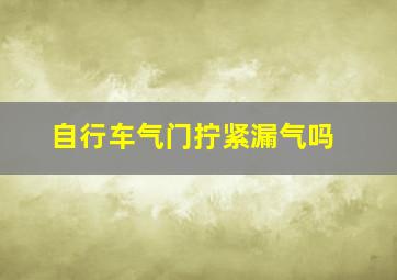 自行车气门拧紧漏气吗