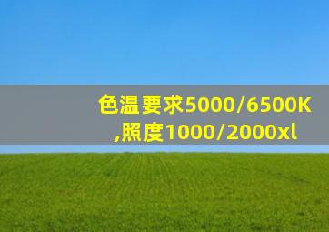 色温要求5000/6500K,照度1000/2000xl