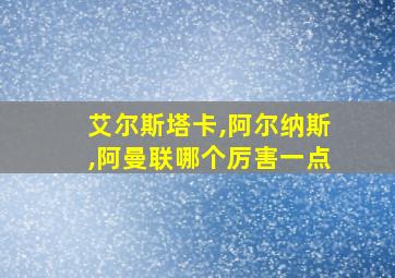 艾尔斯塔卡,阿尔纳斯,阿曼联哪个厉害一点