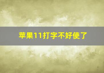 苹果11打字不好使了