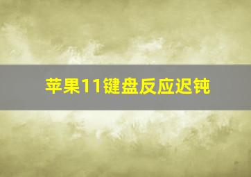 苹果11键盘反应迟钝