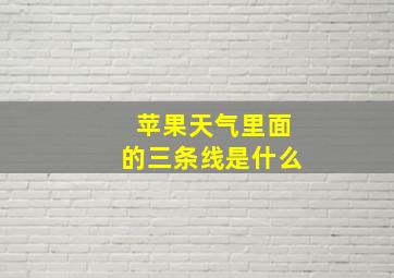 苹果天气里面的三条线是什么