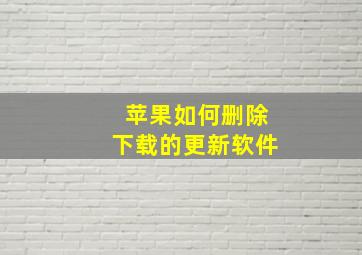 苹果如何删除下载的更新软件