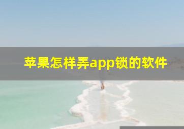 苹果怎样弄app锁的软件