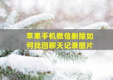 苹果手机微信删除如何找回聊天记录图片