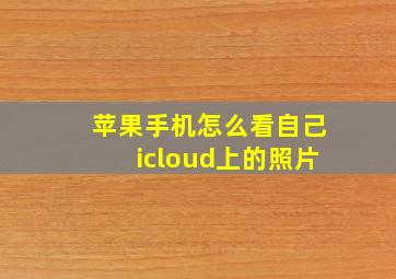 苹果手机怎么看自己icloud上的照片