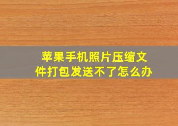 苹果手机照片压缩文件打包发送不了怎么办