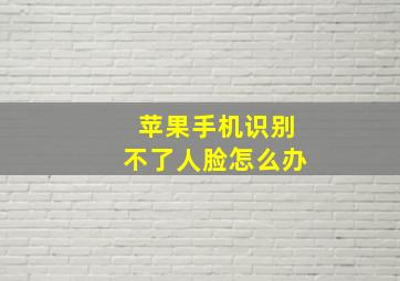 苹果手机识别不了人脸怎么办