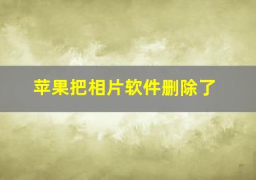 苹果把相片软件删除了