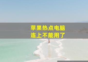 苹果热点电脑连上不能用了