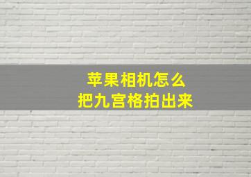 苹果相机怎么把九宫格拍出来