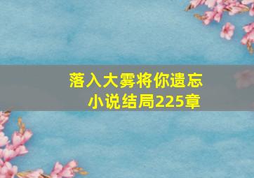 落入大雾将你遗忘小说结局225章