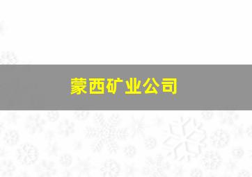 蒙西矿业公司