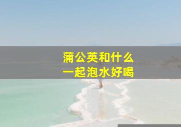 蒲公英和什么一起泡水好喝