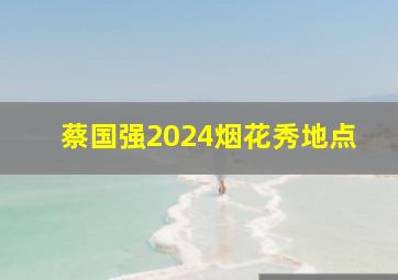 蔡国强2024烟花秀地点