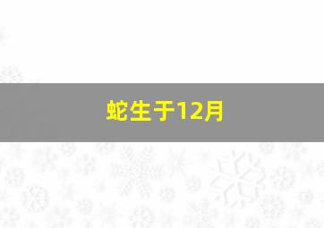 蛇生于12月