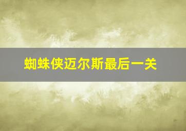 蜘蛛侠迈尔斯最后一关