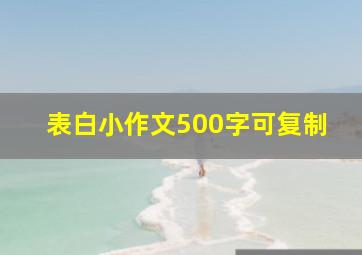 表白小作文500字可复制