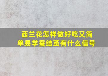 西兰花怎样做好吃又简单易学蚕结茧有什么信号