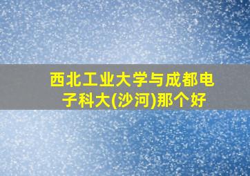 西北工业大学与成都电子科大(沙河)那个好