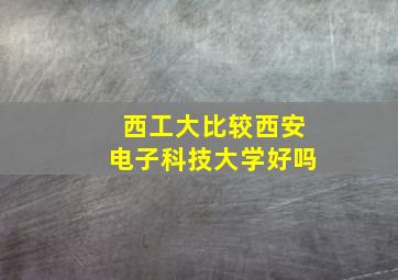 西工大比较西安电子科技大学好吗