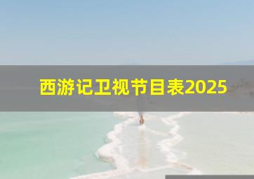 西游记卫视节目表2025