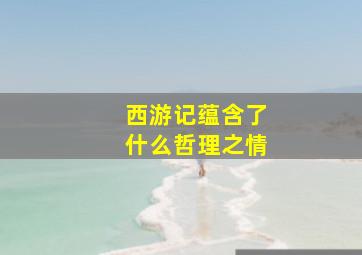 西游记蕴含了什么哲理之情