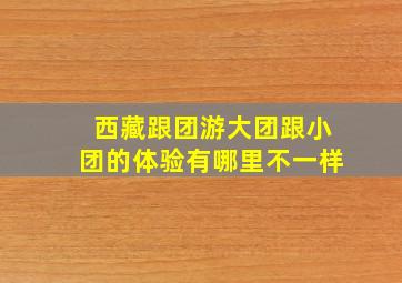 西藏跟团游大团跟小团的体验有哪里不一样