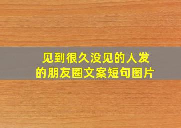 见到很久没见的人发的朋友圈文案短句图片