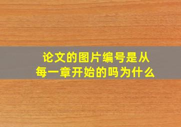 论文的图片编号是从每一章开始的吗为什么