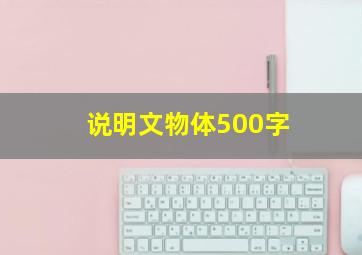 说明文物体500字