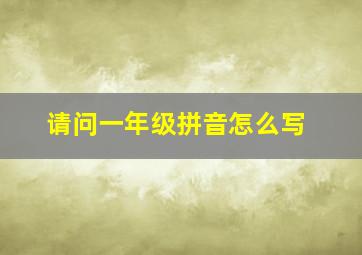 请问一年级拼音怎么写