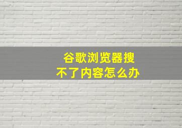 谷歌浏览器搜不了内容怎么办