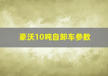 豪沃10吨自卸车参数