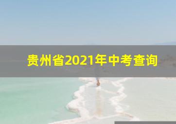 贵州省2021年中考查询