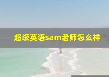 超级英语sam老师怎么样