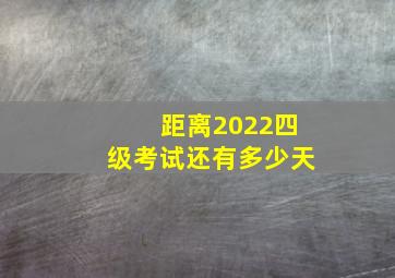 距离2022四级考试还有多少天