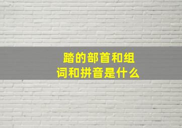 踏的部首和组词和拼音是什么